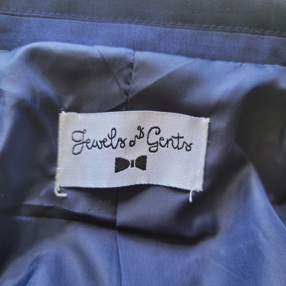 Jewels & Gents 100% Polyester Boys Dress Coat Suit Blazer Blue Formal Sz 6 - Picture 10 of 12